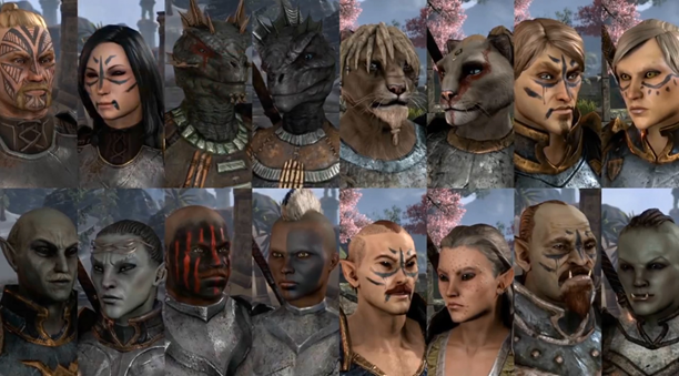 Elder Scrolls Online Diverse Character Options